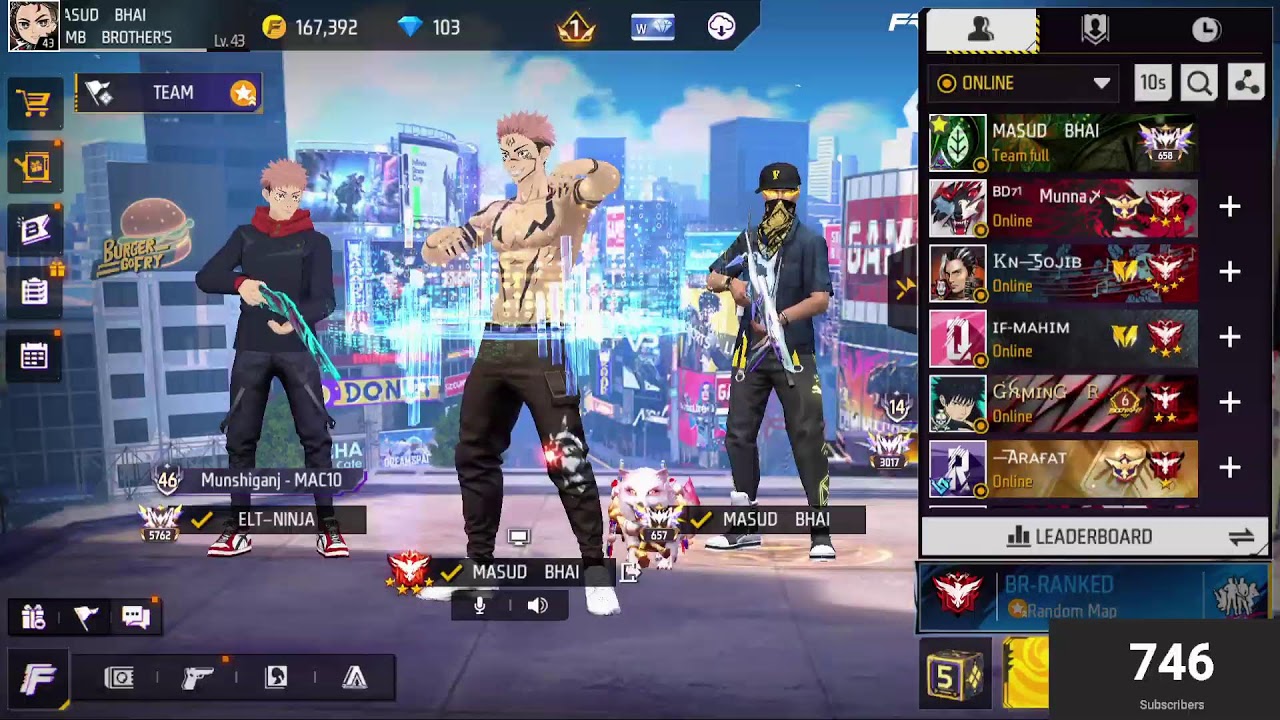 New Grandmaster Top 1 Push V Badge Lobby ❤ FF LIVE ✌