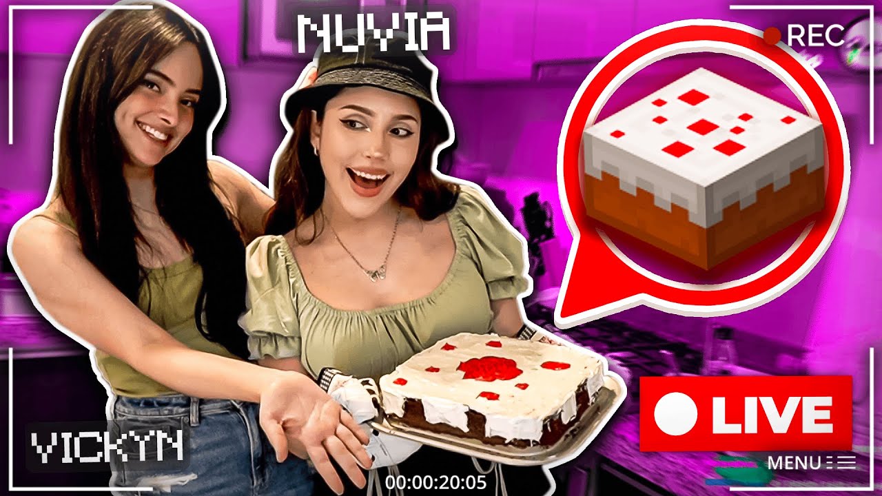 COCINANDO EL PASTEL DE MINECRAFT FT. NUVIA