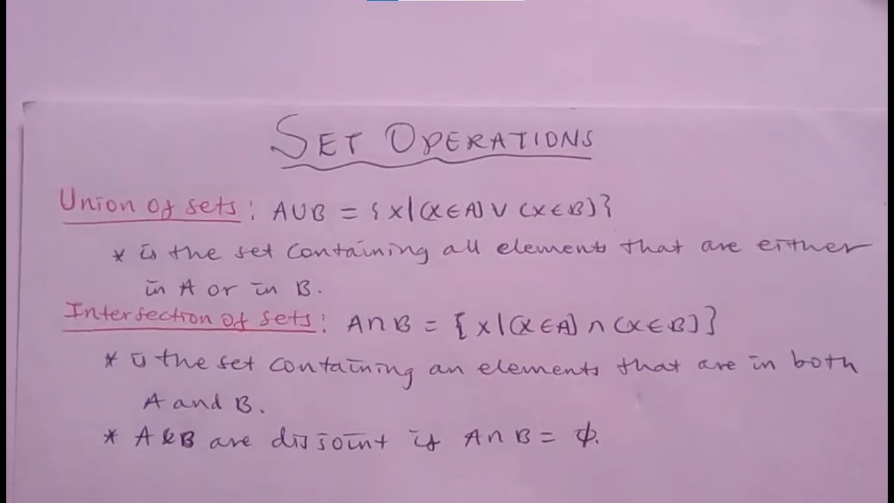 Set Operation