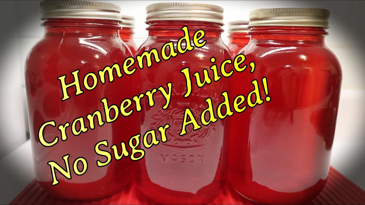 Homemade Cranberry Juice, No Sugar Added!
