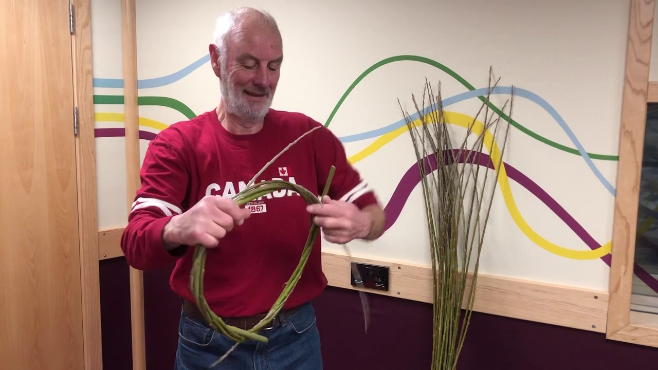 Making willow wreaths