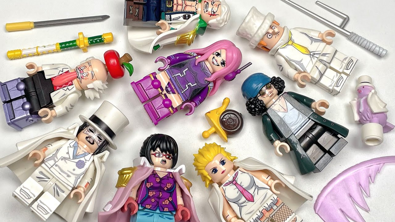 LEGO One Piece WM6196 - Tashigi | Kaku | Smoker | Stussy | Unofficial Minifigures