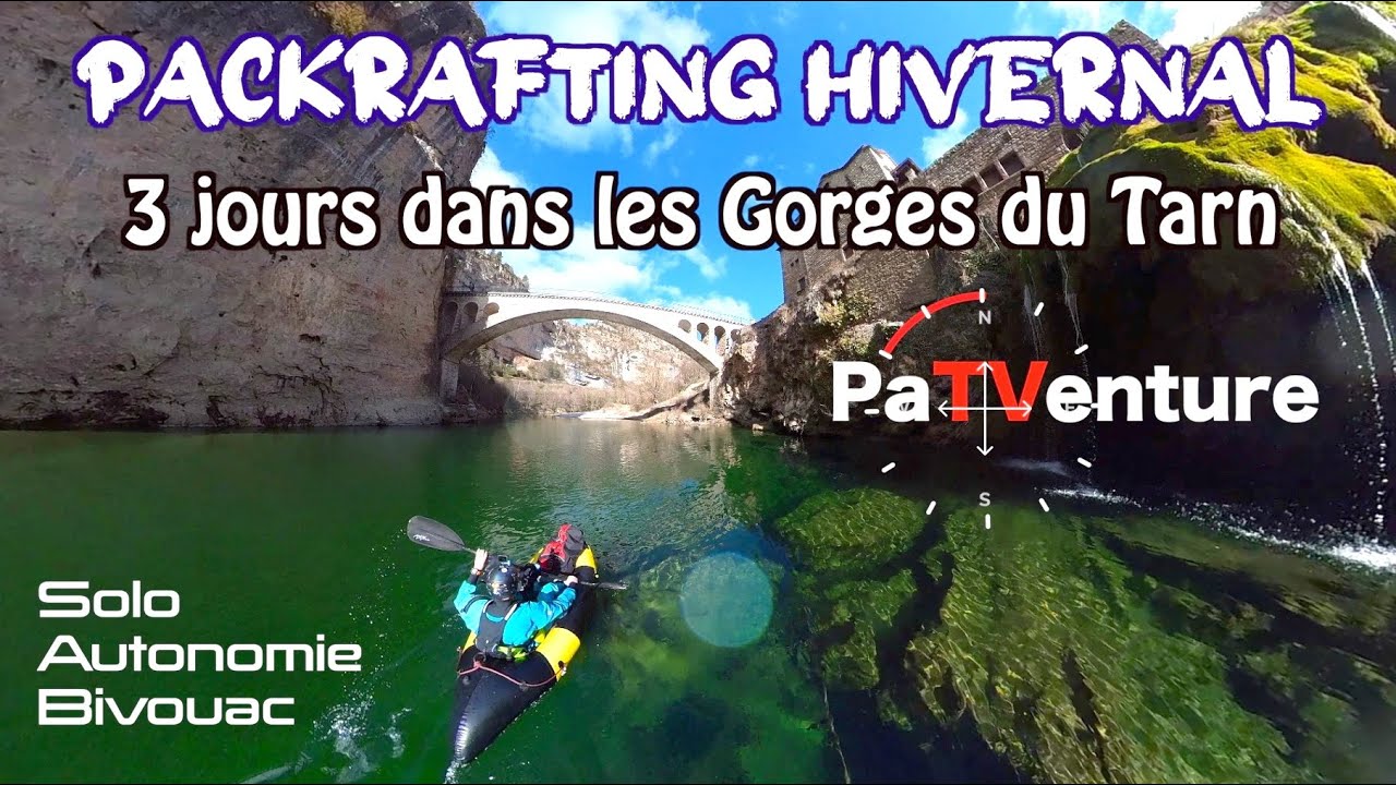 Trois jours en packraft dans les Gorges du Tarn, en hiver, en solo, en autonomie.