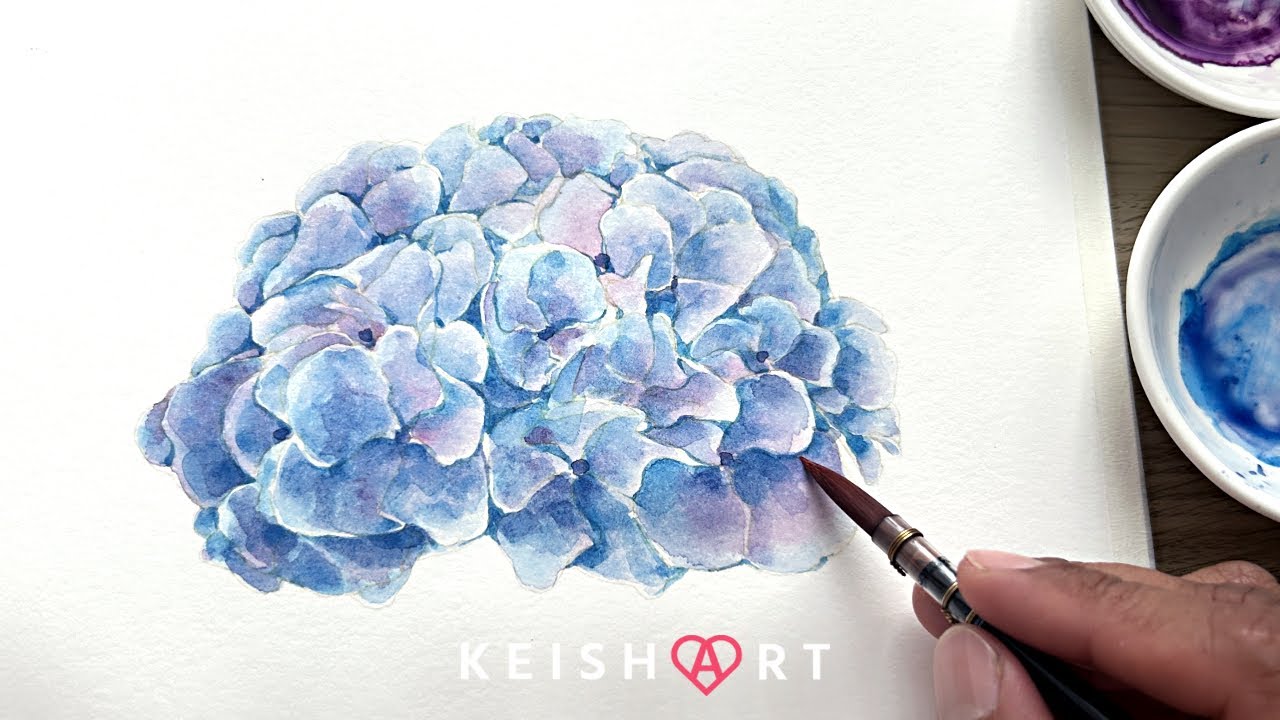 Flowers Tutorial for Beginners: Painting Hydrangea
