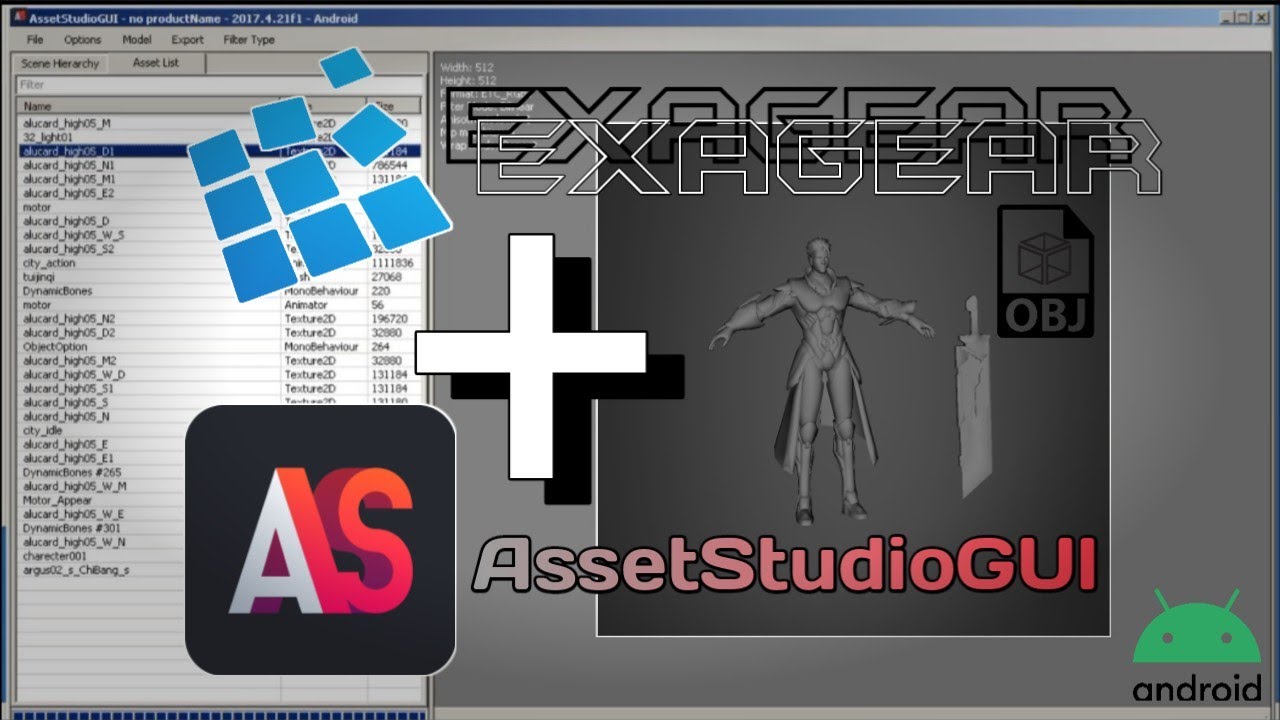 AssetStudioGUI di Android | ExaGear Windows Emulator