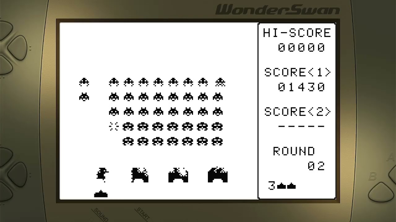 Space Invaders WonderSwan Emulated