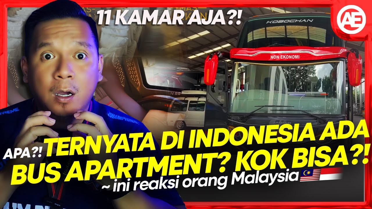 🔴🇮🇩WHAT‼️ ADA 11 KAMAR DI BUS Jakarta-MALANG, MEWAH BANGET | 🇲🇾REACT