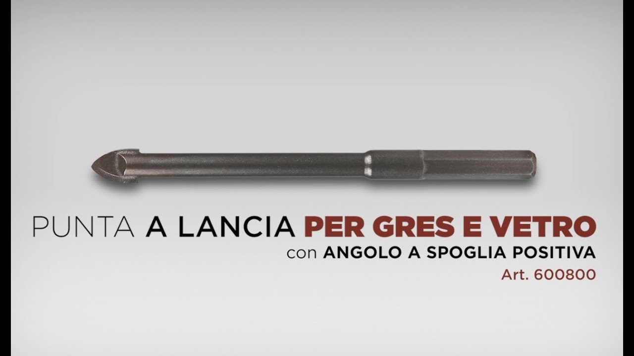 PUNTE A LANCIA PER GRES E VETRO   FABBRICATA IN EUROPA