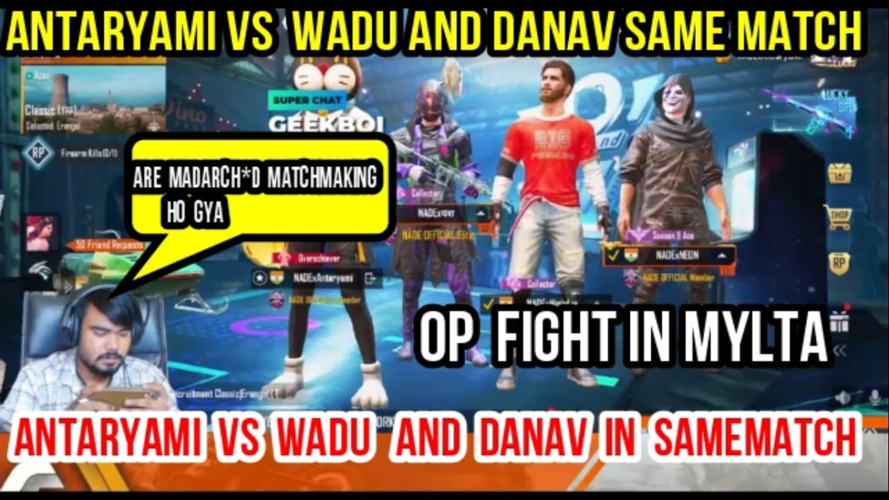 Antaryami Gaming vs Wadu and Danav In Same Match,Neon,Ninja|OP Fight|Antaryami Funny Highlight  PUBG
