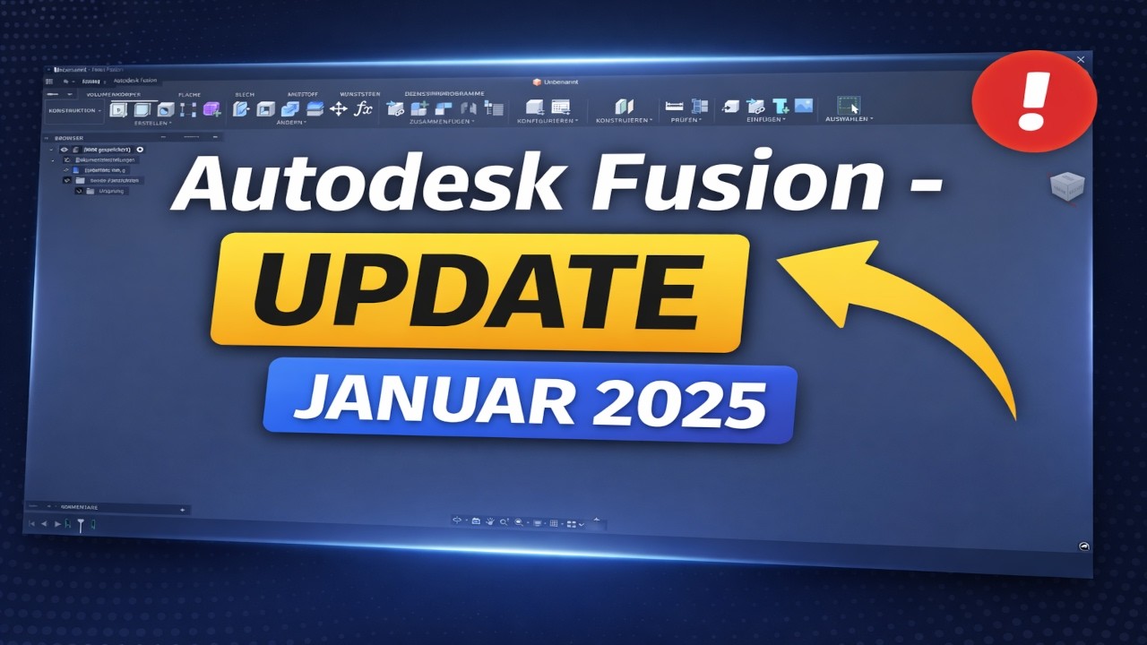 Autodesk Fusion Deutsch - Update Januar 2025 Schulung Tutorial
