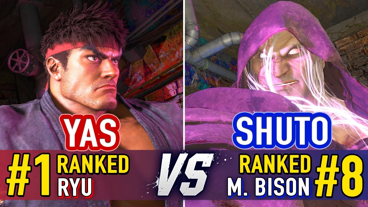 SF6 🤜 YAS (#1 Ranked Ryu) vs SHUTO (#8 Ranked M.Bison) 🤛 SF6 High Level Gameplay