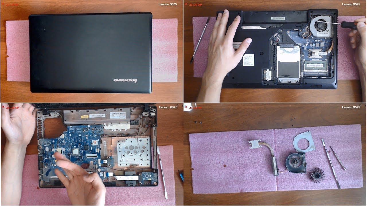 Lenovo G575 разборка , комплексная чистка , замена термопасты