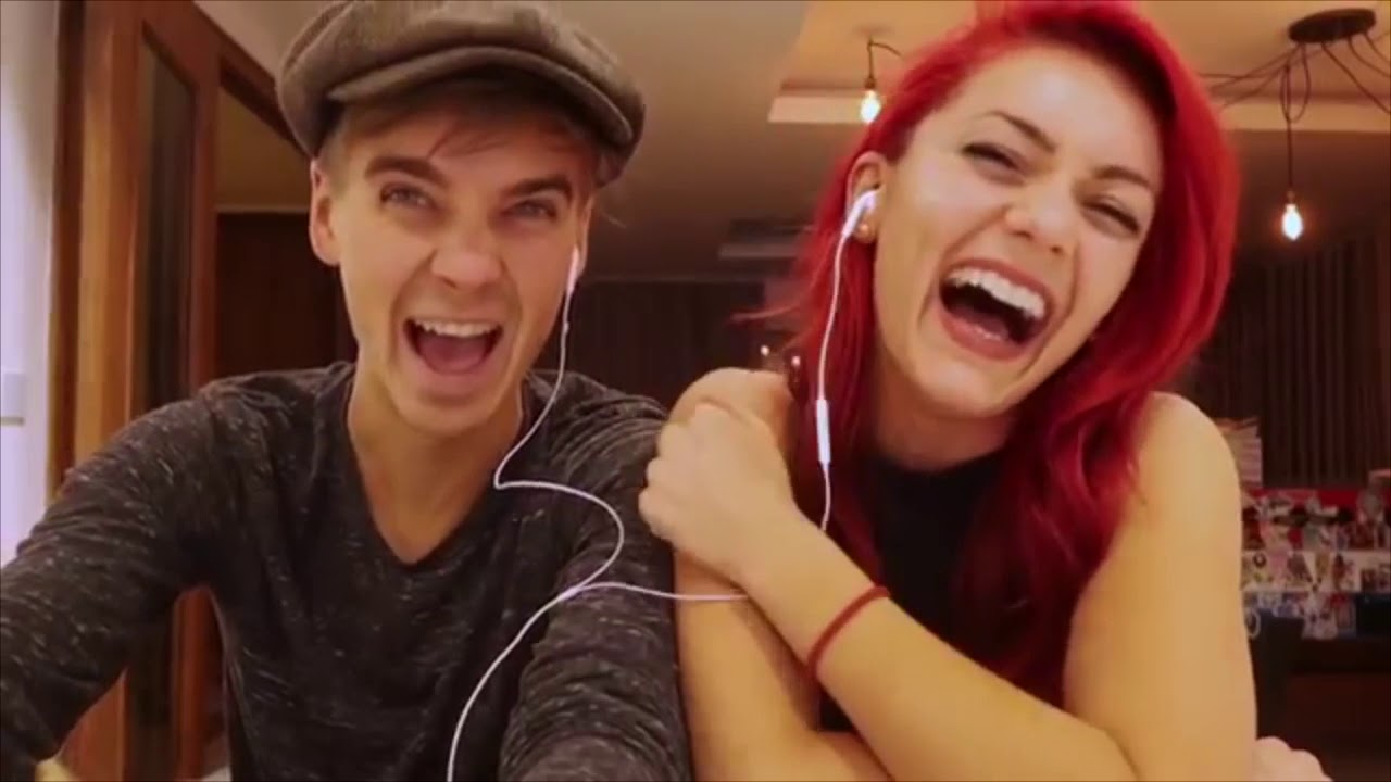 joe sugg and dianne buswell laughing for 2 minutes straight
