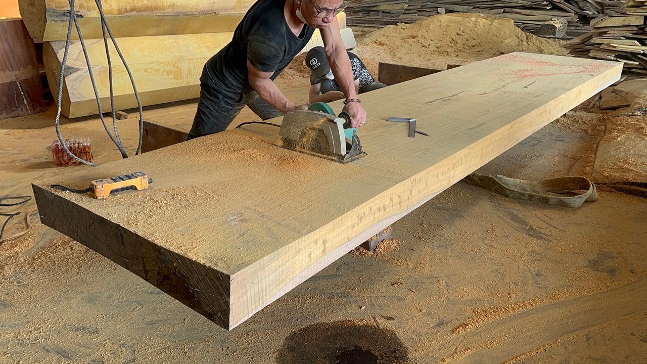 Process Build Set Extreme Big Monolithic Sofa | Handcrafted Woodworking Excellent Hand Skills