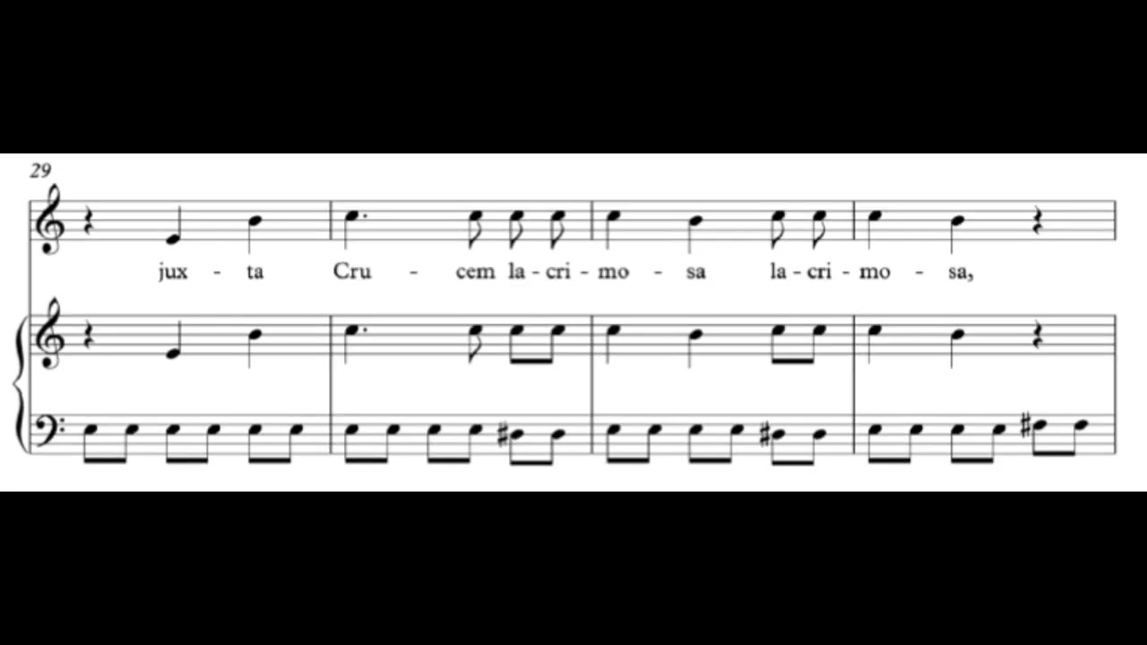 Vivaldi STABAT MATER DOLOROSA LACRIMOSA A minor piano accompaniment with score karaoke soprano