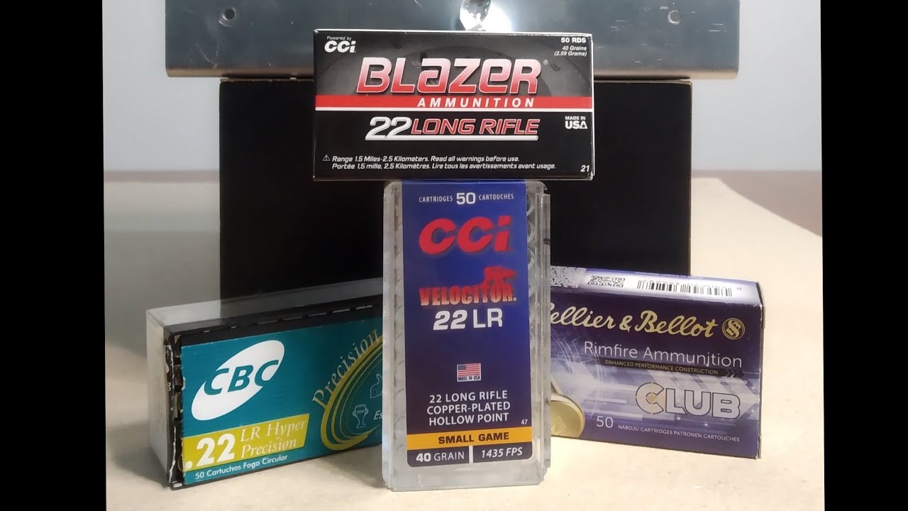 Teste muni&ccedil;&otilde;es 22LR S&B, CCI, Blazer e CBC!