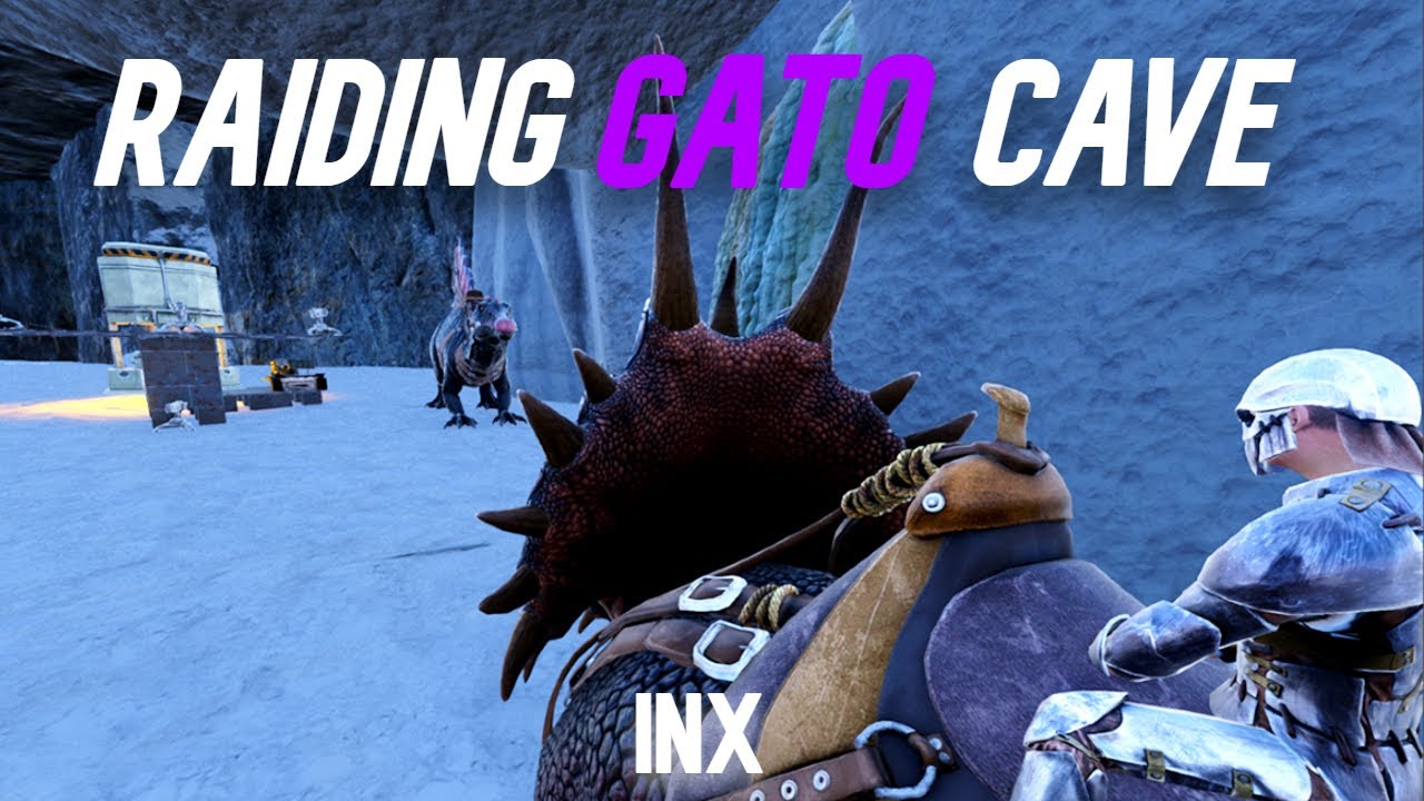 ONLINE RAIDING The GATO Cave Day 1 On INX- ARK:Survival Evolved