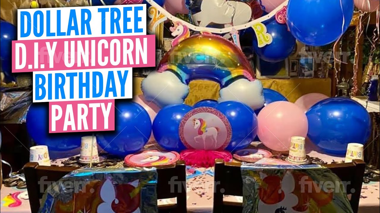Unicorn Birthday Party || Dollar Tree D.I.Y