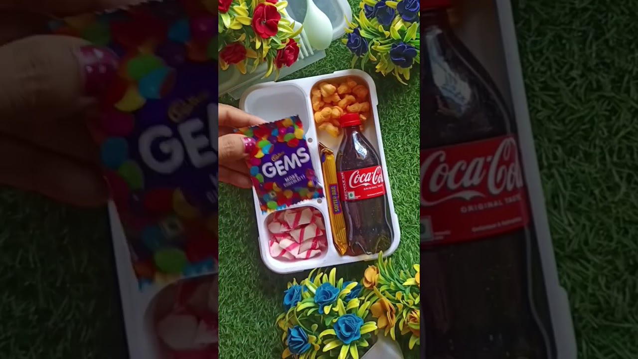 Lunch box idea🥰🥰.. part- 345#Chips#cool drink#chocolate#gems#lunchboxidea#ytshorts#trendingshorts#