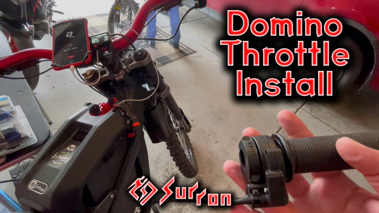 Sur-Ron with Domino Throttle - Installation of throttle and KO calibration on the Surron. + wheelies