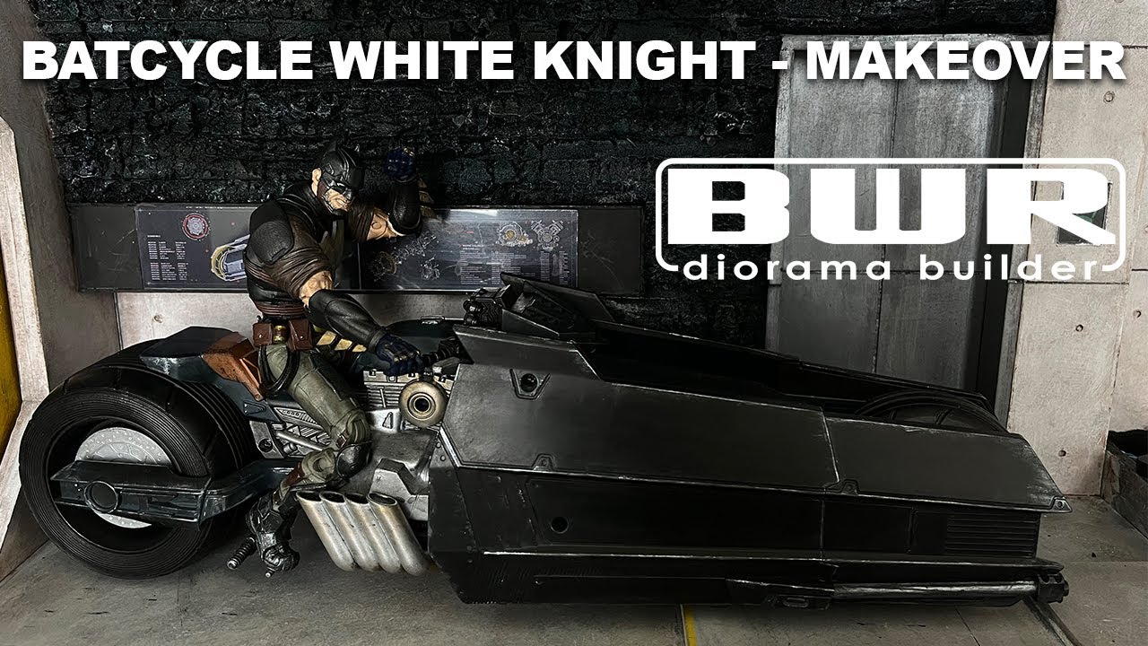 McFarlane Toys White Knight Batcycle - makeover (painted)
