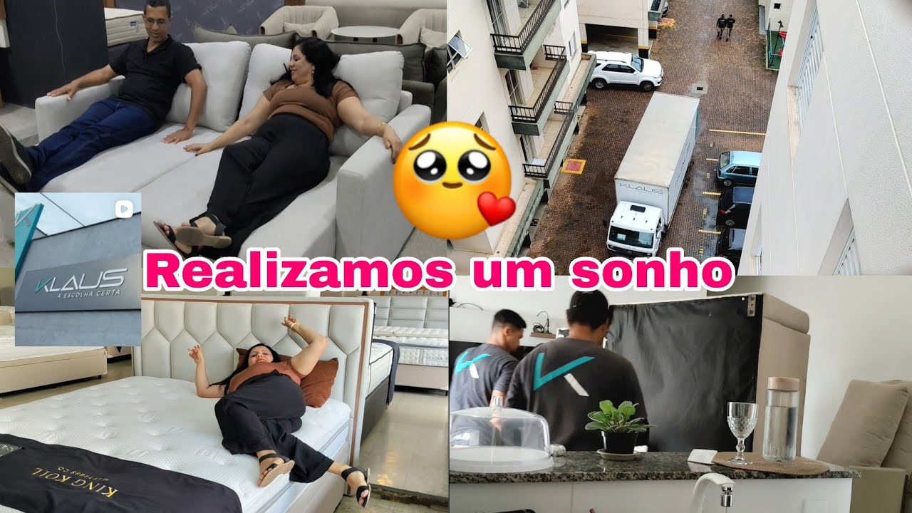 COMPRAMOS O NOSSO SOFÁ E A CAMA NOVA/ COLCHÃO PROBEL  NA LOJA KLAUS 