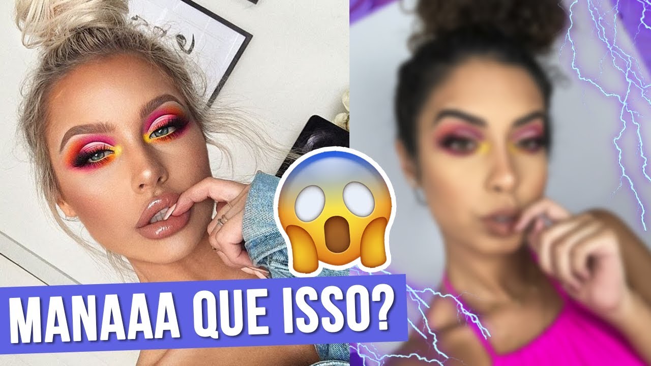 COPIEI A MAKE NÍVEL HARD DA GRINGA | EXXQUENTA PRO CARNAVAL 🎊