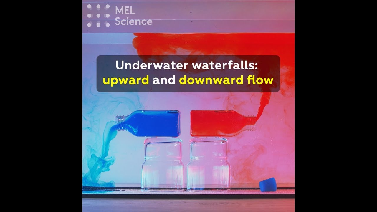Underwater waterfalls: upward and downward flow