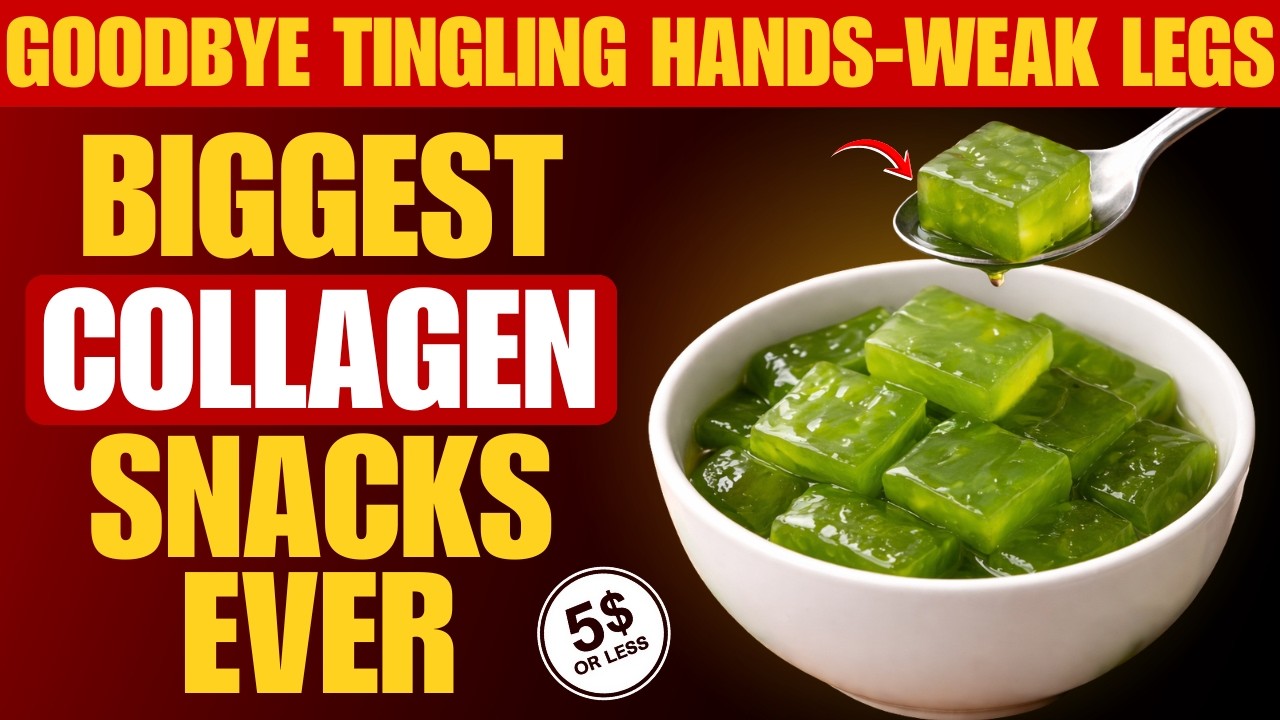 Goodbye Tingling Hands & Weak Legs! 8 CHEAPEST Grocery Collagen Snacks After 60!