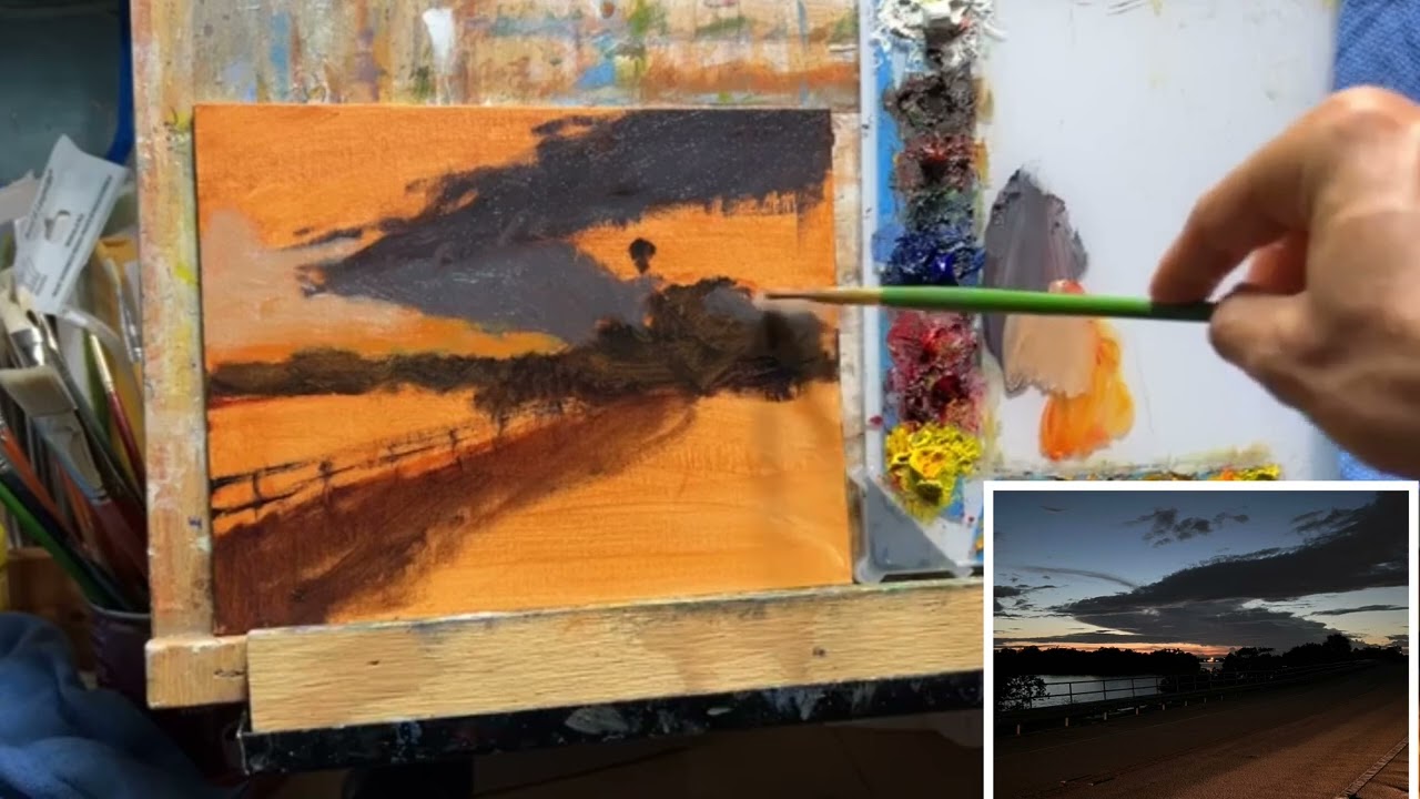 Let’s Paint this Sunset in Oils! Loosely