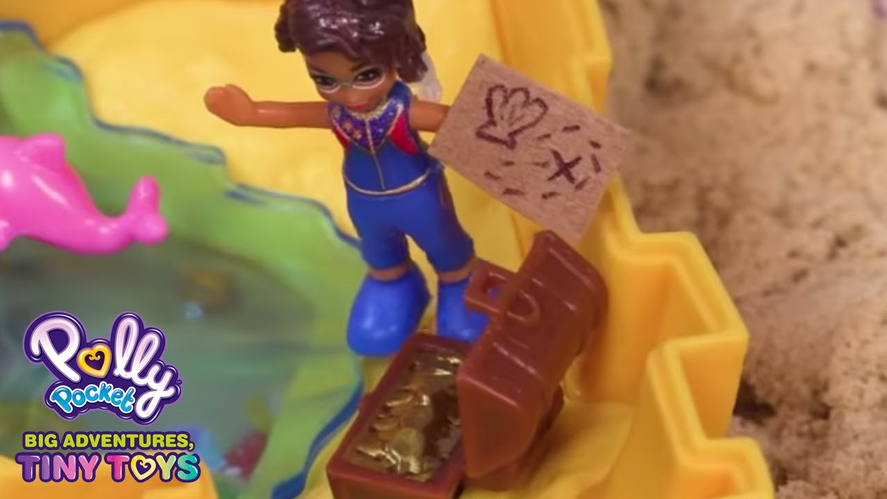 Treasure Hunt 💜Polly Pocket Toy Play | Polly Pocket