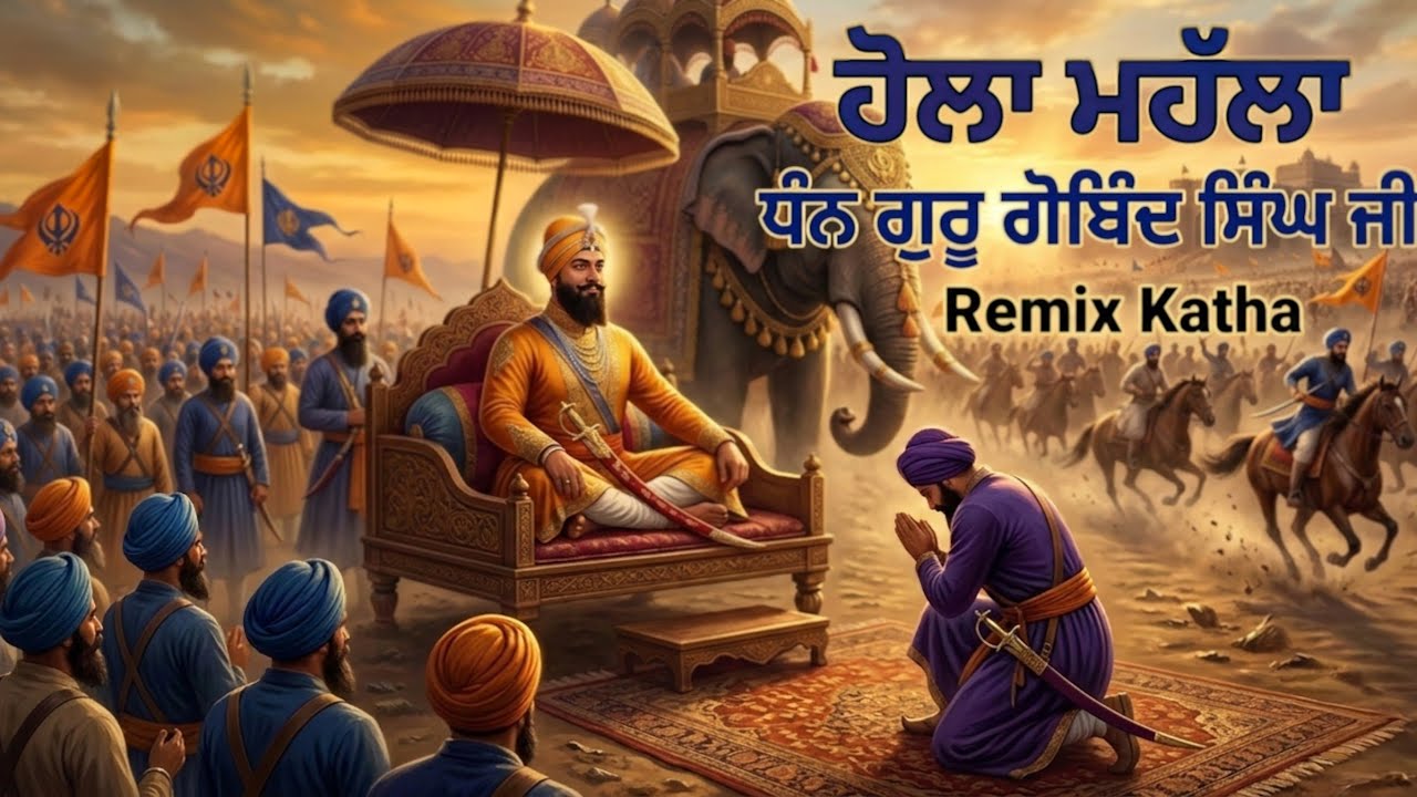 ੴ ਸ੍ਰੀ ਅਨੰਦਪੁਰ ਸਾਹਿਬ ਹੋਲਾ ਮਹੱਲਾ | ਧੰਨ ਗੁਰੂ ਗੋਬਿੰਦ ਸਿੰਘ ਜੀ |   Remix Katha 
