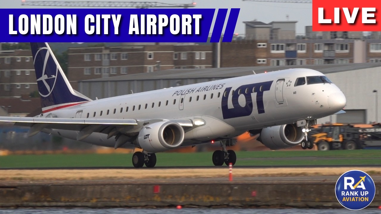 🔴LIVE London City Airport Plane Spotting | Steep Approach & Climbs | LCY 17/03/26