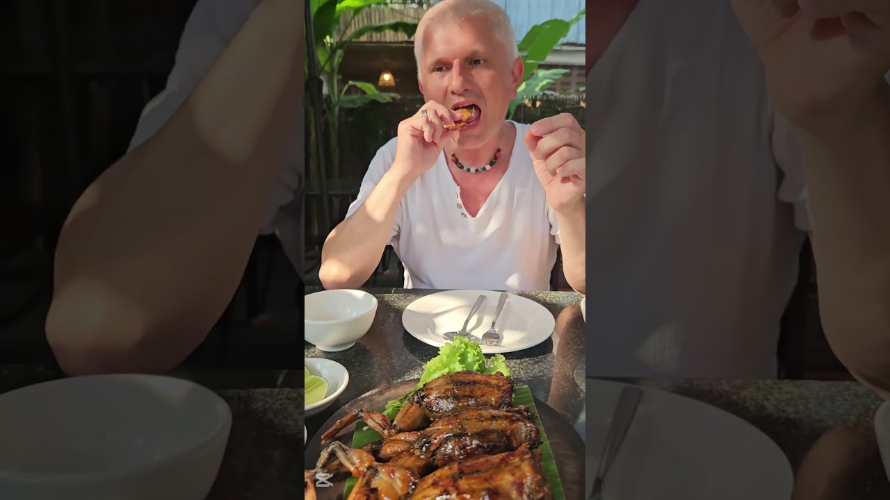Eating a Frog in Siem Reap! 🇰🇭 Exotic Khmer Cuisine at Num Banh Chok