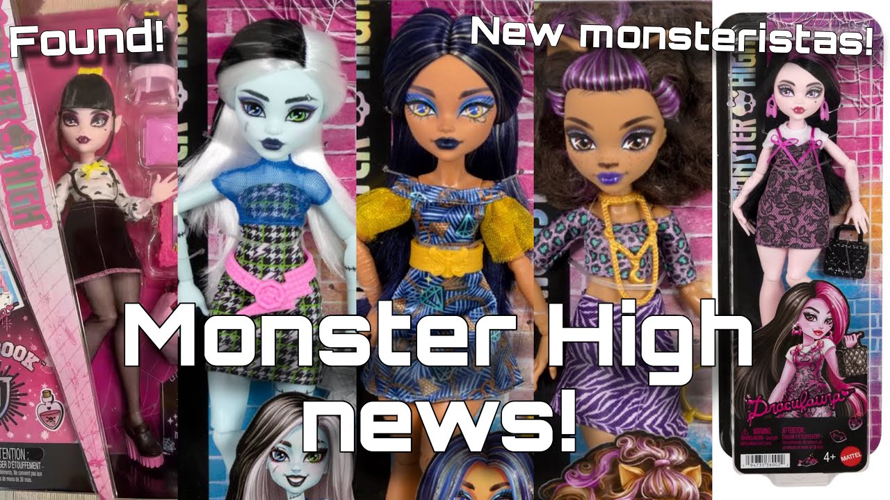 MONSTER HIGH NEWS! NEW Monsteristas wave 2 budget dolls + Fearbook wave 3 Draculaura irl pics!