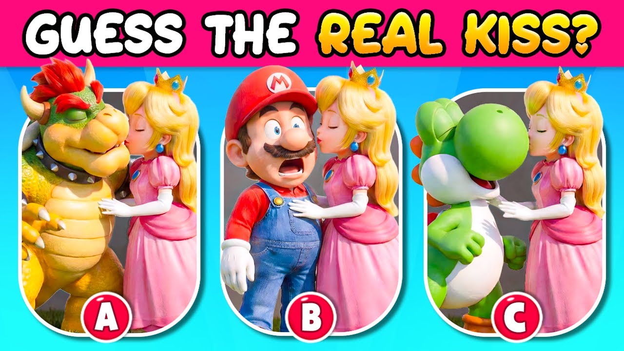 🍄🍑 THE SUPER MARIO GALAXY Movie Character Quiz ~ Guess Who is Real: Mario, Yoshi, Peach, Bowser