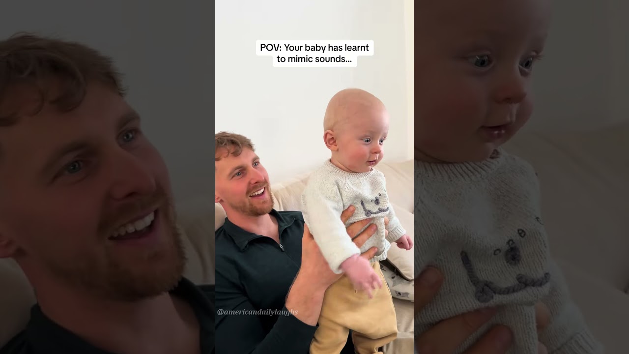 Funny baby imitating their parents ❤️❤️#laugh#funny#baby#fyp