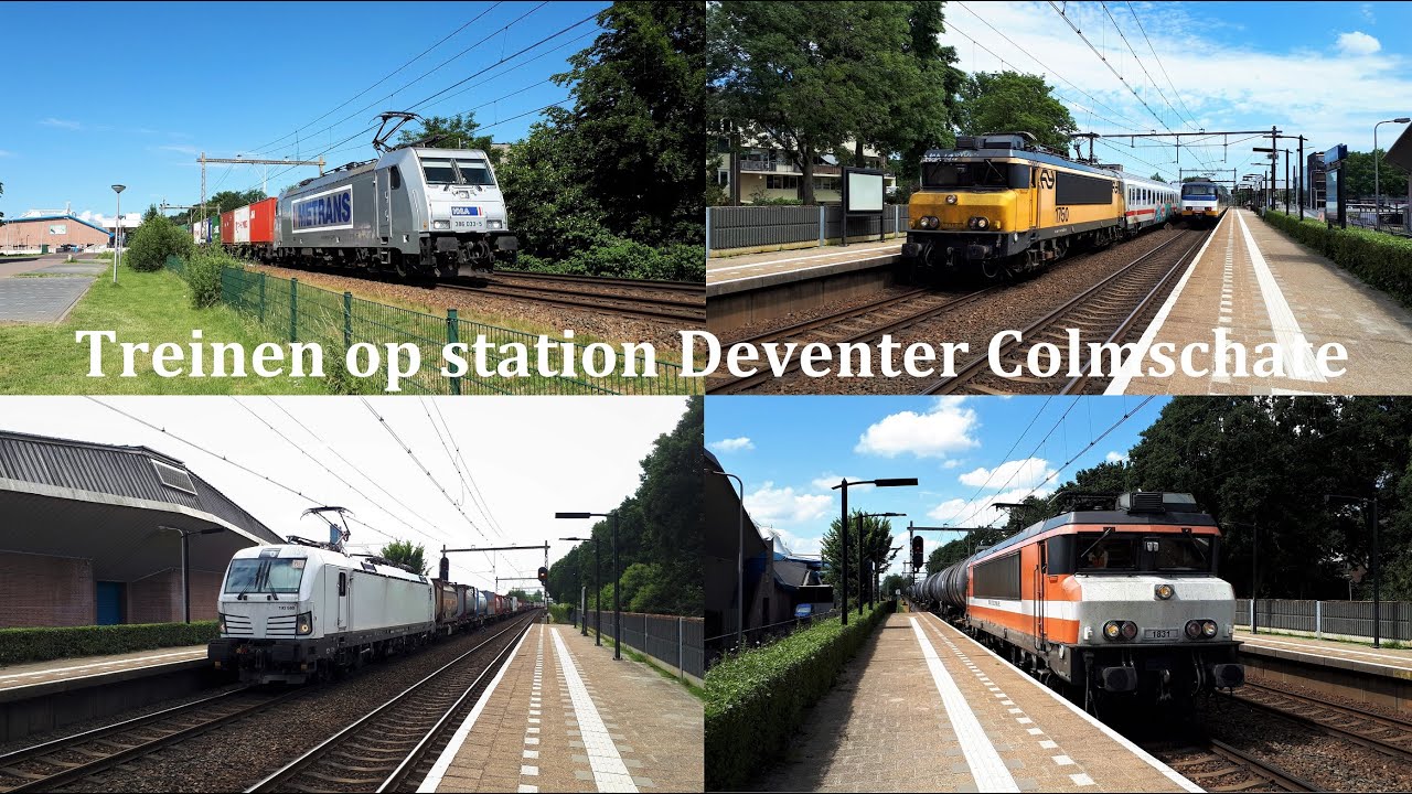 Treinen op station Deventer Colmschate