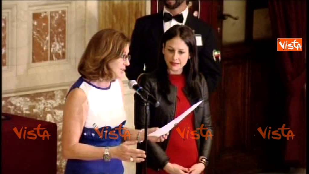 AZZURRA CALTAGIRONE RICEVE IL PREMIO GUIDO CARLI LA PREMIAZIONE 05-05-15