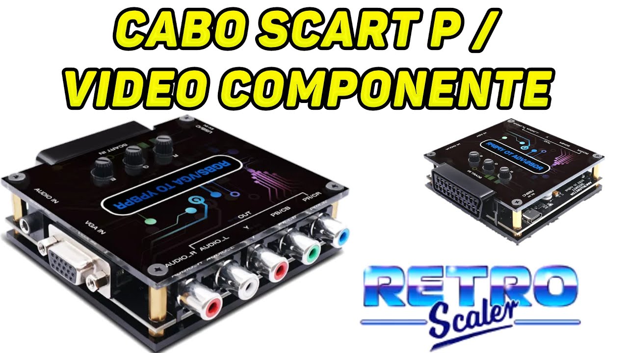 SCART  P/ VÍDEO COMPONENTE  Como melhorar a imagem do console Retro