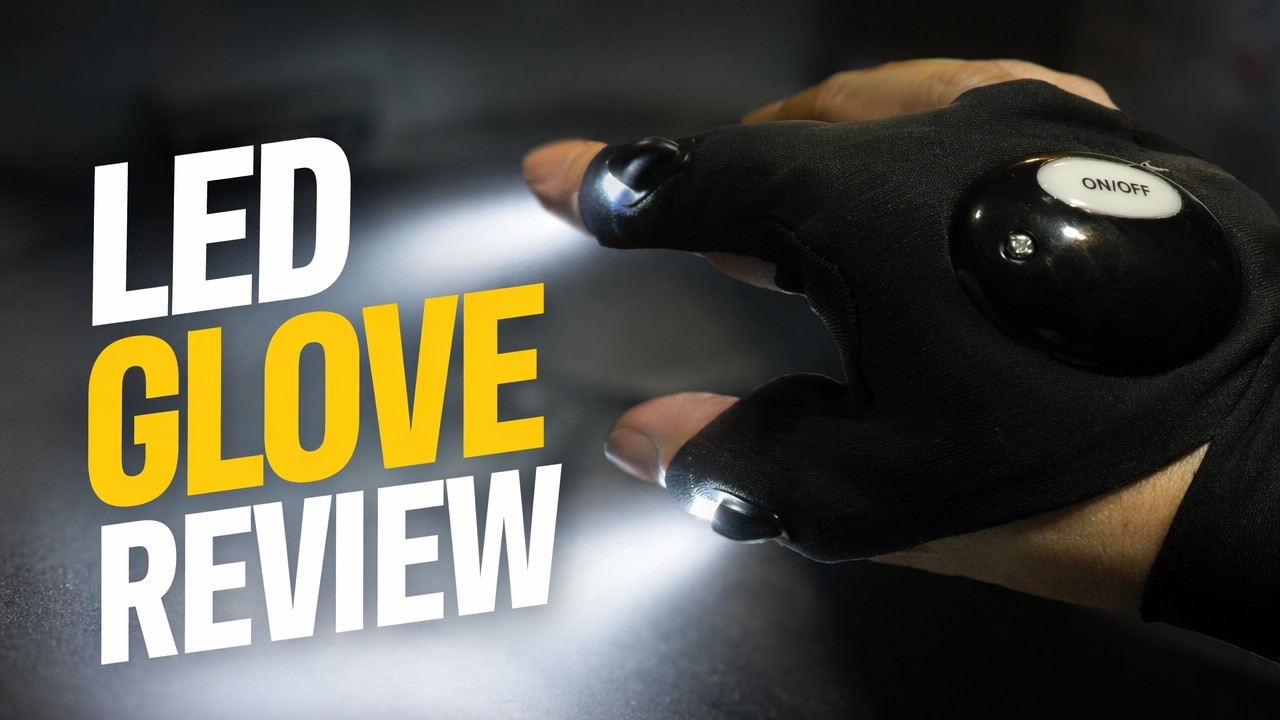 LED Flashlight Fingerless Glove Review