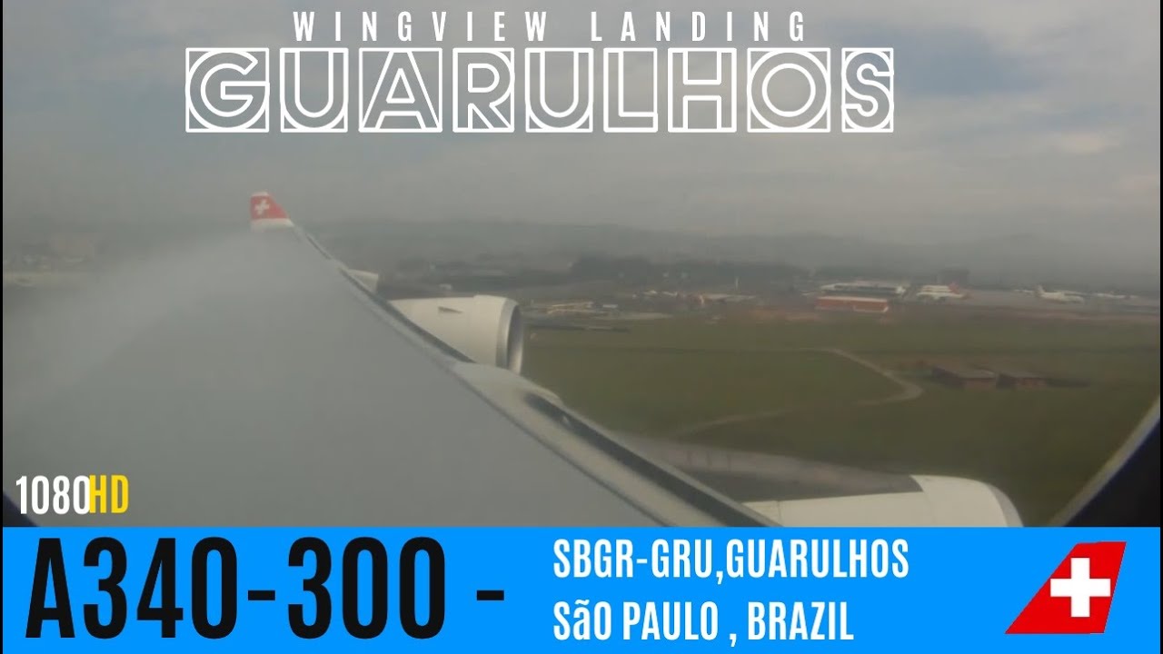 Loads of Immersion during -SBGR Wingview Landing A340-300