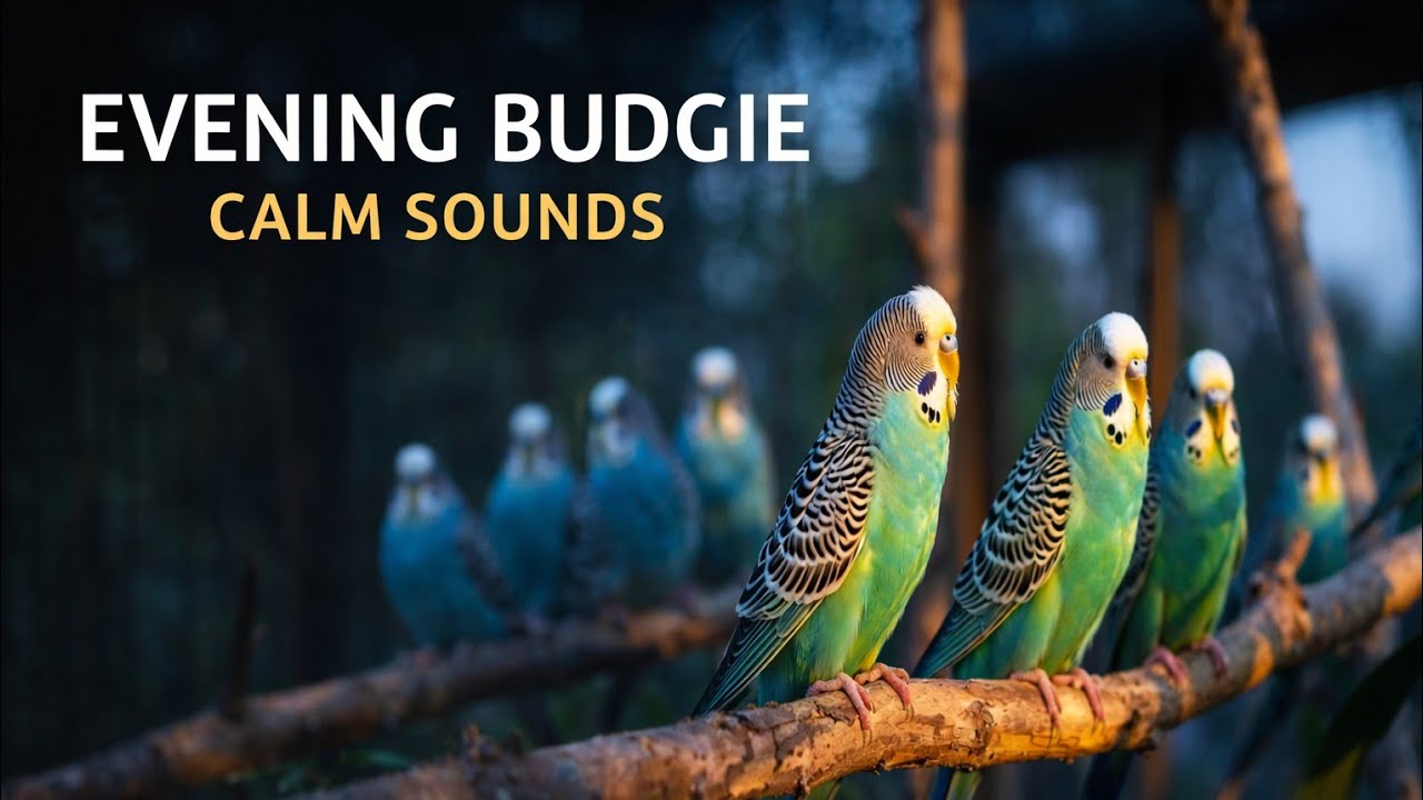  Calm Budgie Evening ASMR 🦜 | Soothing Bird Sounds for Deep Sleep (No Music), #asmr 
