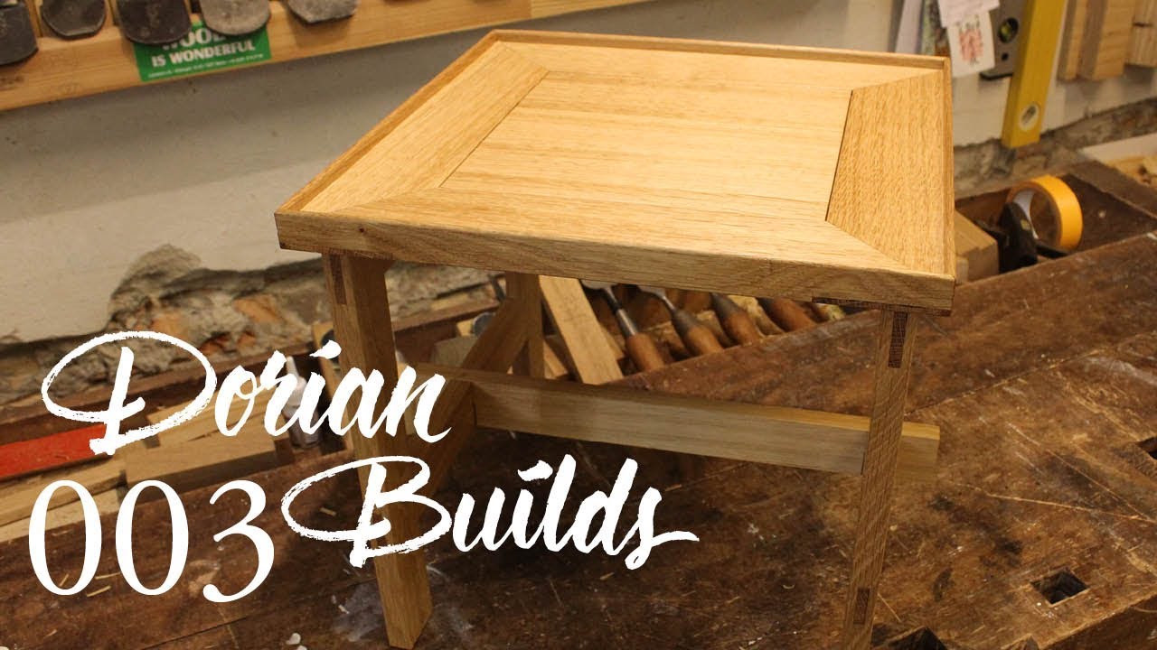 Dorian Builds Ep.3: Knockdown travel table in Oak (Only Joinery, No Commentary, No Music, ASMR)