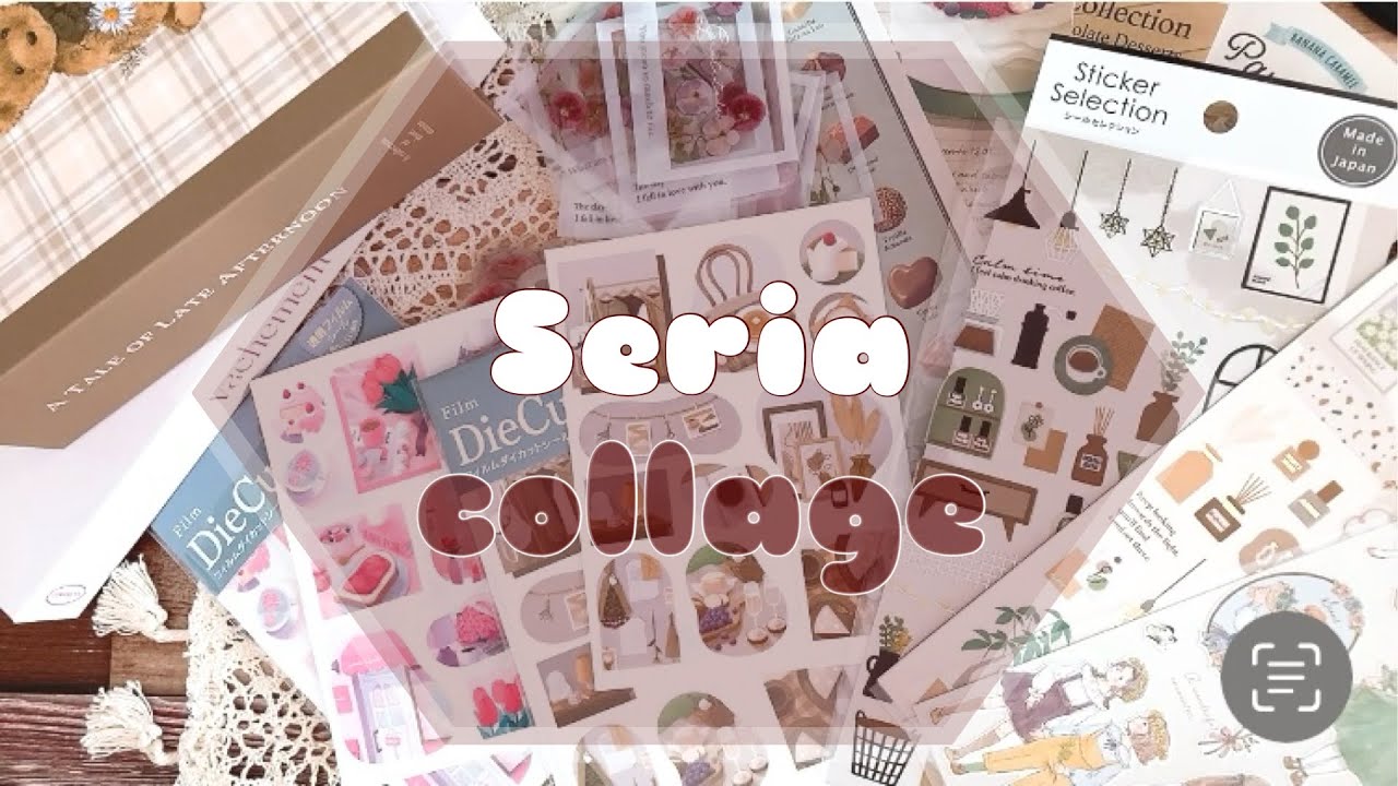 【Seria】セリアの購入品でコラージュ！Collage | 콜라주 | Scrapbooking