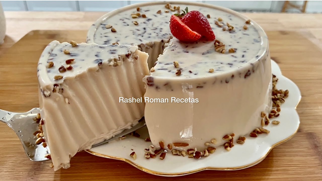 Gelatina de leche con NUEZ desde cero 😋 SOBREMESA FÁCIL