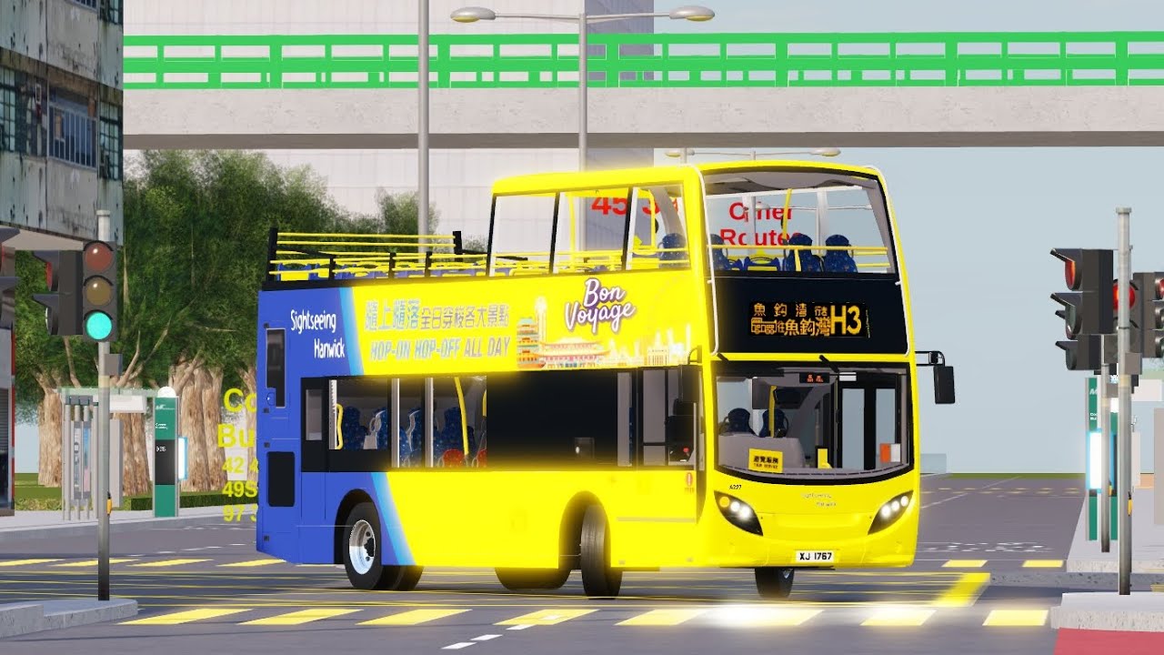 [海岸之旅] Roblox Hanwick City 恆域市 RTHK 香港路博運輸 rt.H3 向龍灣碼頭 ↺ 魚鈎灣