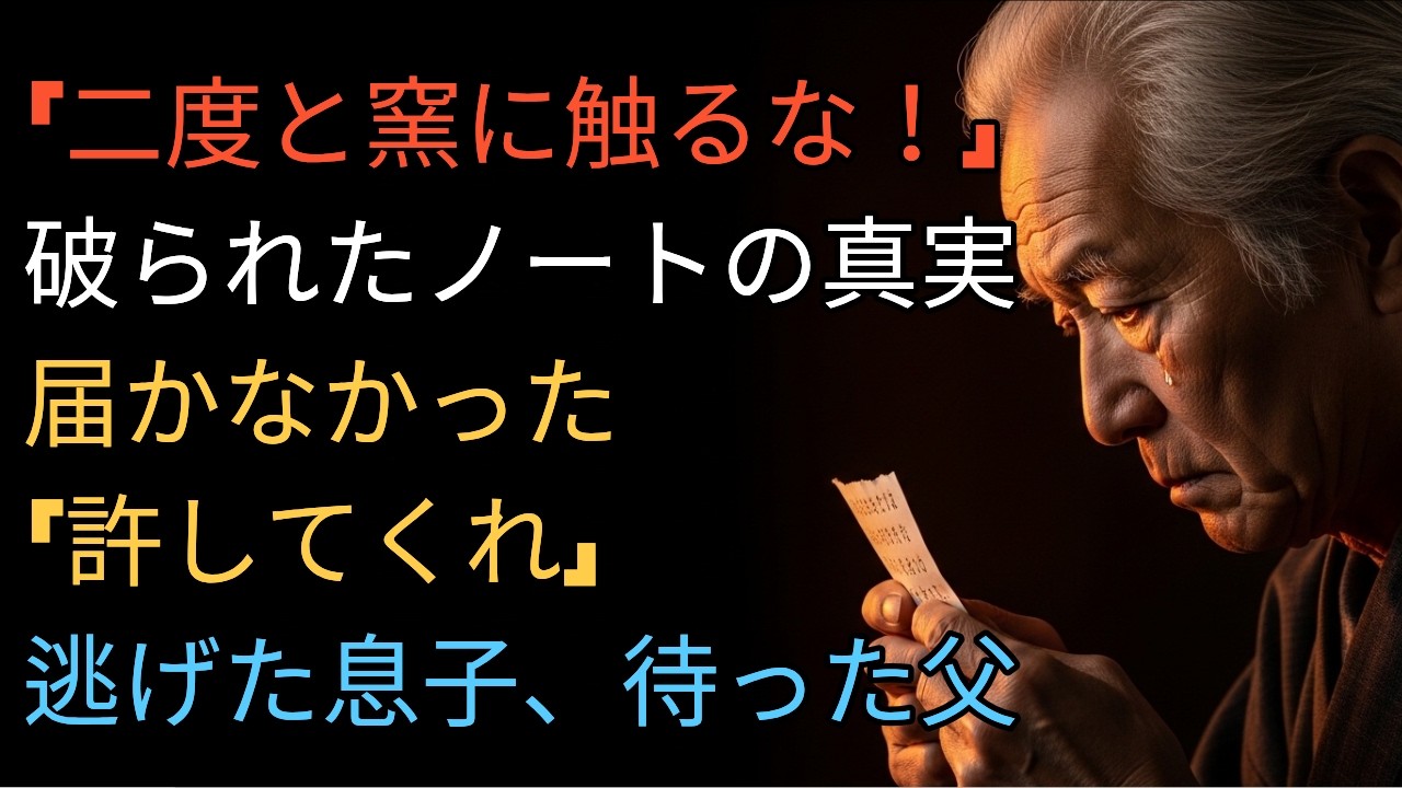 【感動】「二度と窯に触るな」10年前、父に追い出された息子が帰郷。破られたノートを見つけた瞬間、隠された真実に号泣した…