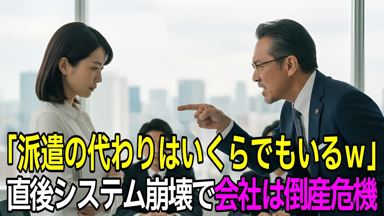 派遣社員の実力を知らずに解雇した無能部長→翌日、会社が倒産・崩壊の危機に！【スカッとする話】【朗読】
