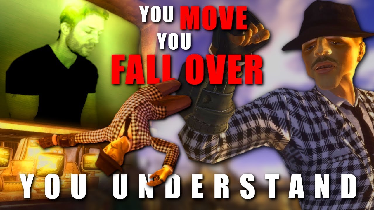 Beating Fallout New Vegas but I fall over every few seconds from the brain damage